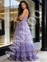 Shop 2026 ANNAKOO Purple Spaghetti Straps Tulle Sparkle A Line Prom Dress Under  289