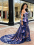 Shop 2026 ANNAKOO One Shoulder Detachable Train Sequin Trumpet Mermaid Purple Prom Dress Under 299