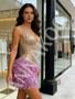 Shop 2026 ANNAKOO V Neck Short Mini Sequin Purple Feather Homecoming Dress Under 169