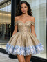 Shop 2026 ANNAKOO Off The Shoulder Sequin A Line Feather Homecoming Dress Under 179