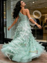 Shop 2026 ANNAKOO One Shoulder Green Feather A Line Sparkle Prom Dress Under 289