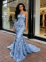 Shop 2026 ANNAKOO Long Sleeve One Shoulder Trumpet Mermaid Prom Dress Under 289