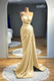 Shop 2026 ANNAKOO Crystal Waist One Shoulder Satin Pleats Brown Prom Dress  Under 198