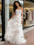 Shop 2026 ANNAKOO Tulle Flower Strapless A Line Ruffles Prom Dress Under 189
