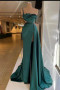 Shop 2026 ANNAKOO One Shoulder Emerald Green Beading Satin Mermaid Prom Dress Under 189