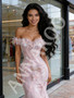 Shop 2026 ANNAKOO Off The Shoulder Ruffles Flowers Tulle Beading Mermaid Prom Dress Under 189