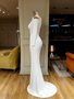 Shop 2026 ANNAKOO  Asymmetric Neckline Long Sleeves White Satin Prom Dress Under 198