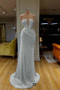 Shop 2026 ANNAKOO Trumpet Mermaid Cut Out Silver Sequin Strapless Prom Dress Under 189