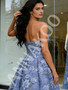 Shop 2026 ANNAKOO Sweetheart Tulle Blue A Line Flower Prom Dress Under 189