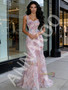 Shop 2026 ANNAKOO Straps Flower Pink Tulle Trumpet Mermaid Prom Dress Under 189
