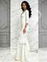 Shop 2026 ANNAKOO V Neck Satin Trumpet Mermaid Ivory Half Sleeve Wedding Dress Under 189