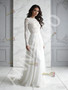 Shop 2026 ANNAKOO Scoop Lace Long Sleeve A Line Tulle Wedding Dress Under 189