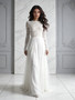 Shop 2026 ANNAKOO Scoop Lace Long Sleeve A Line Tulle Wedding Dress Under 189