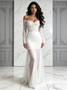 Shop 2026 ANNAKOO Trumpet Mermaid Lace Off The Shoulder Tulle Wedding Dress Under 189