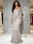 Shop 2026 ANNAKOO Gray Flower One Shoulder Trumpet Mermaid Long Sleeve Prom Dress Under 259