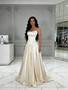 Shop 2026 ANANKOO Champagne Sweetheart Satin A Line Prom Dress Under 189