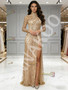 Shop 2026 ANNAKOO High Neck Long Sleeve Gold Sequin Tulle Prom Dress With Slit Under 289