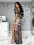 Shop 2026 ANNAKOO Puffy Sleeve One Shoulder Sheath Column Prom Dress With Slit Under 269
