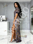 Shop 2026 ANNAKOO Puffy Sleeve One Shoulder Sheath Column Prom Dress With Slit Under 269