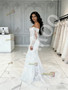 Shop 2026 ANNAKOO Off The Shoulder Tulle Trumpet Mermaid Lace Long Sleeve Wedding Dress Under 259