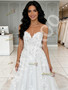 Shop 2025 ANNAKOO Sweetheart A Line Tulle Appliques Simple Wedding Dress Under 249