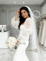 Shop 2026 ANNAKOO Sweetheart Pudffy Sleeve Tulle Satin Trumpet Mermaid Wedding Dress Under 198