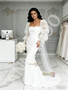 Shop 2026 ANNAKOO Sweetheart Pudffy Sleeve Tulle Satin Trumpet Mermaid Wedding Dress Under 198
