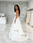 Shop 2026 ANNAKOO A Line Sweetheart Satin Sheer Sleeveless Wedding Dress Under 189