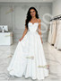 Shop 2026 ANNAKOO A Line Sweetheart Satin Sheer Sleeveless Wedding Dress Under 189