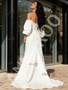 Shop 2026 ANNAKOO A Line Sweetheart Long Sleeve Satin Trumpet Mermaid Wedding Dress Under 239