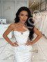 Shop 2026 ANNAKOO Sweetheart Trumpet Mermaid Satin Classic Wedding Dress Under 189
