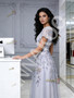 Shop 2026 ANNAKOO Gray Scoop Beading Cap Sleeve A Ling Appliques Tulle Prom Dress Under 199