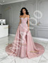Shop 2026 ANNAKOO Pink Off The Shoulder Sparkle Tulle Trumpet Mermaid Prom Dress Under 399