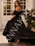 Shop 2026 ANNAKOO Black Sweetheart Beading A Line Satin Prom Dress With Slit Under 198