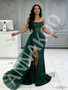Shop 2026 ANNAKOO Green Detachable Train Trumpet Mermaid Sequin Prom Dress With Slit Under 239