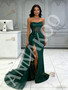 Shop 2026 ANNAKOO Green Detachable Train Trumpet Mermaid Sequin Prom Dress With Slit Under 239