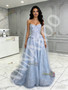 Shop 2026 ANNAKOO Light Blue Tulle Sequin A Line Sweetheart Prom Dress Under 389