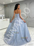 Shop 2026 ANNAKOO Light Blue Tulle Sequin A Line Sweetheart Prom Dress Under 389