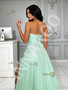 Shop 2026 ANNAKOO Green Tulle Sweetheart Beading A Line Prom Dress With Slit Under 189
 