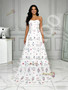 Shop 2026 ANNAKOO Sweetheart A Line Print White Tulle Prom Dress Under 169