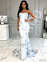 Shop 2026 ANNAKOO Sweetheart Floral Trumpet Mermaid Snow Print Prom Dress Under 189