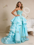 Shop Annakoo 2026 Sexy Blue Mermaid Sequins Strapless Prom Dress Under 788