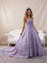  Ball Gown Sequins Beading Purple Sweetheart Prom Dress