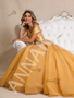 Shop 2026 ANNAKOO Off the Shoulder Pleats Gold Tulle Sequins Prom Dress Under 789