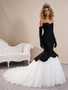 Shop 2026 ANNAKOO White Tulle Long Sleeve Black Mermaid Prom Dress Under 579