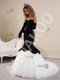 Shop 2026 ANNAKOO White Tulle Long Sleeve Black Mermaid Prom Dress Under 579