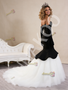 Shop 2026 ANNAKOO White Tulle Long Sleeve Black Mermaid Prom Dress Under 579