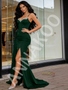 Shop 2026 ANNAKOO Satin Spaghetti Straps Trumpet Mermaid Beading Prom Dress Under 149