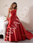 Shop 2026 ANNAKOO Strapless Beading Red Satin Sequins Prom Dress Under 689