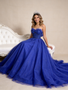 Shop 2026 ANNAKOO Royal Blue Beading Tulle Off the Shoulder Prom Dress Under 789